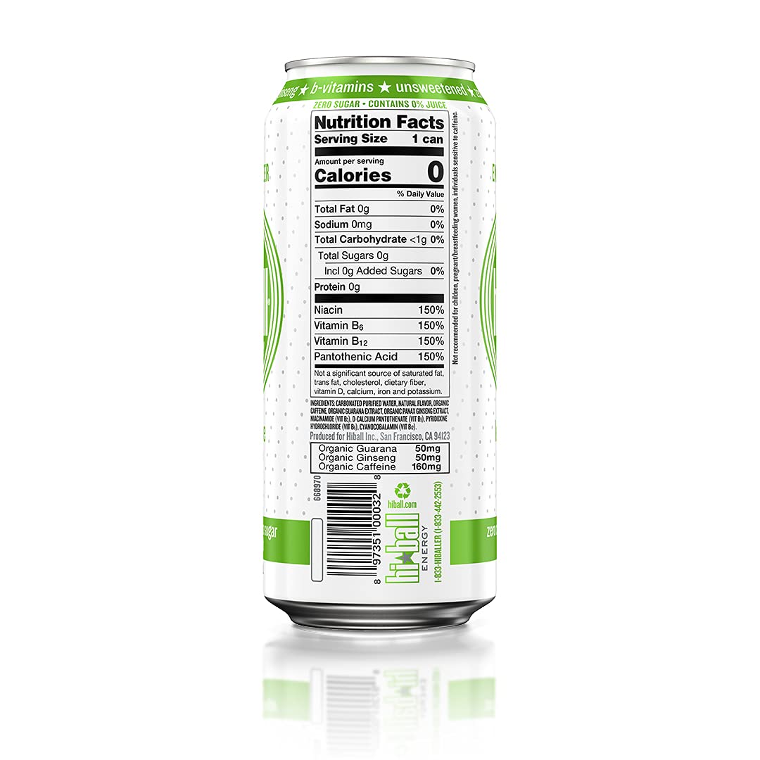 Hiball Energy Seltzer Water, Caffeinated Sparkling Water Made with Vitamin B12 and Vitamin B6, Sugar Free (8 pack of 16 Fl Oz), Blood Orange - Image 5